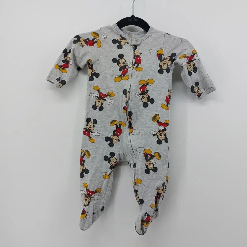 Disney Baby Mickey 3-6M Gray Sleep N' Play One Piece